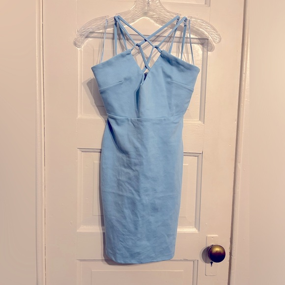 AEOM Mini Body Con Dress - Size XS - Baby Blue - Picture 7 of 10
